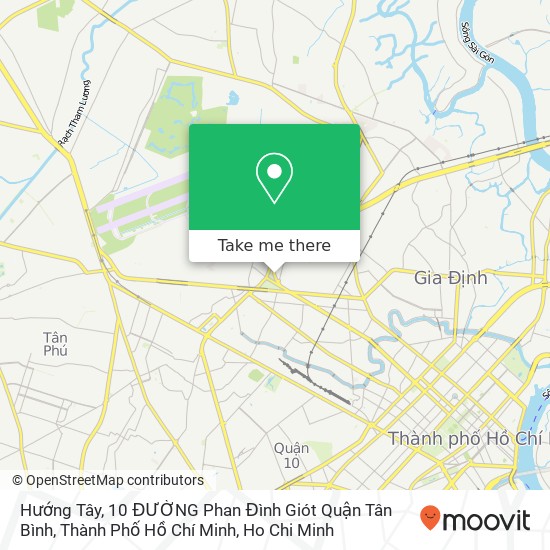 Hướng Tây, 10 ĐƯỜNG Phan Đình Giót Quận Tân Bình, Thành Phố Hồ Chí Minh map