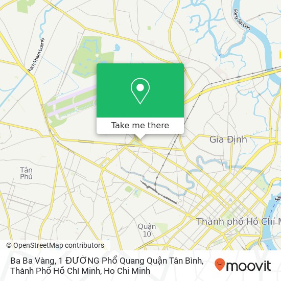 Ba Ba Vàng, 1 ĐƯỜNG Phổ Quang Quận Tân Bình, Thành Phố Hồ Chí Minh map