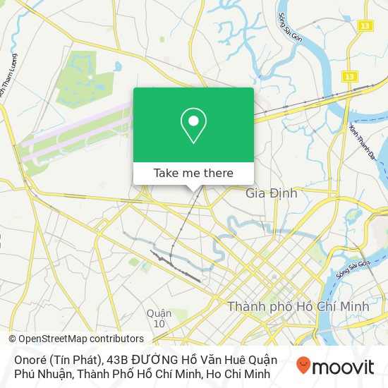 Onoré (Tín Phát), 43B ĐƯỜNG Hồ Văn Huê Quận Phú Nhuận, Thành Phố Hồ Chí Minh map
