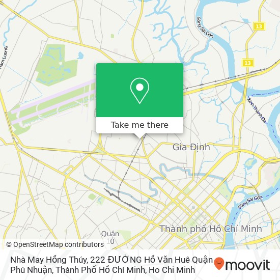 Nhà May Hồng Thúy, 222 ĐƯỜNG Hồ Văn Huê Quận Phú Nhuận, Thành Phố Hồ Chí Minh map