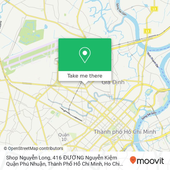 Shop Nguyễn Long, 416 ĐƯỜNG Nguyễn Kiệm Quận Phú Nhuận, Thành Phố Hồ Chí Minh map