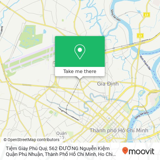 Tiệm Giày Phú Quý, 562 ĐƯỜNG Nguyễn Kiệm Quận Phú Nhuận, Thành Phố Hồ Chí Minh map
