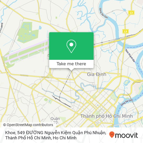 Khoe, 549 ĐƯỜNG Nguyễn Kiệm Quận Phú Nhuận, Thành Phố Hồ Chí Minh map