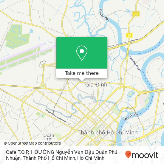 Cafe T.O.P, 1 ĐƯỜNG Nguyễn Văn Đậu Quận Phú Nhuận, Thành Phố Hồ Chí Minh map