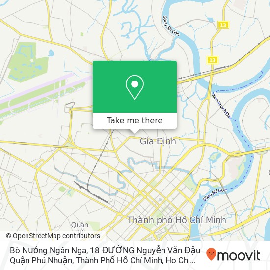 Bò Nướng Ngân Nga, 18 ĐƯỜNG Nguyễn Văn Đậu Quận Phú Nhuận, Thành Phố Hồ Chí Minh map