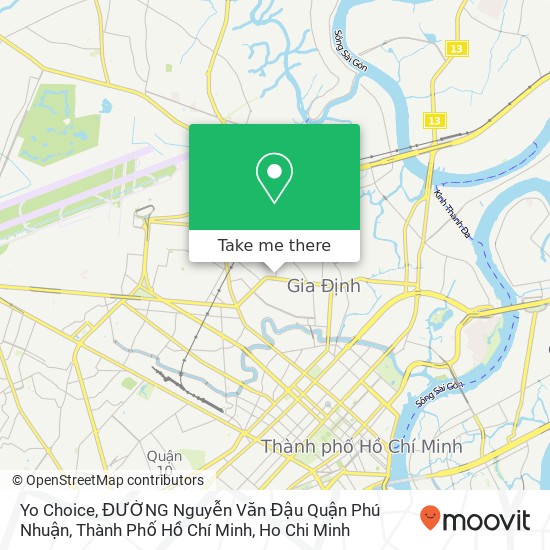 Yo Choice, ĐƯỜNG Nguyễn Văn Đậu Quận Phú Nhuận, Thành Phố Hồ Chí Minh map