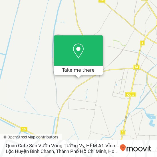 Quán Cafe Sân Vườn Võng Tường Vy, HẺM A1 Vĩnh Lộc Huyện Bình Chánh, Thành Phố Hồ Chí Minh map