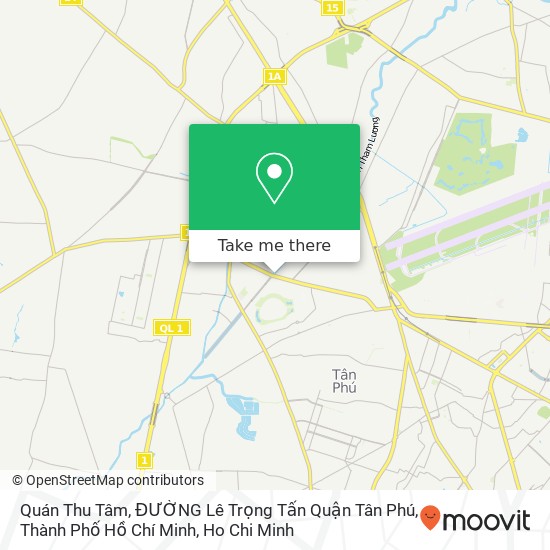 Quán Thu Tâm, ĐƯỜNG Lê Trọng Tấn Quận Tân Phú, Thành Phố Hồ Chí Minh map