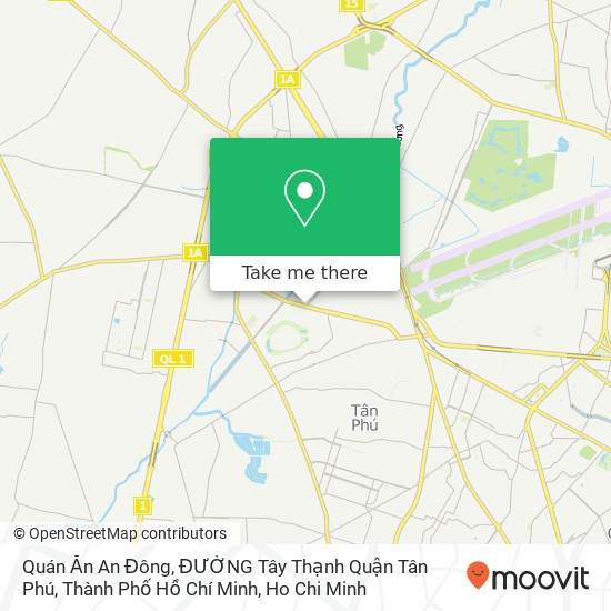 Quán Ăn An Đông, ĐƯỜNG Tây Thạnh Quận Tân Phú, Thành Phố Hồ Chí Minh map