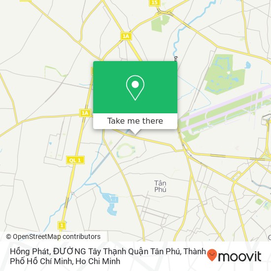 Hồng Phát, ĐƯỜNG Tây Thạnh Quận Tân Phú, Thành Phố Hồ Chí Minh map