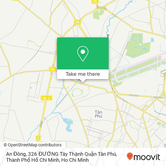 An Đông, 326 ĐƯỜNG Tây Thạnh Quận Tân Phú, Thành Phố Hồ Chí Minh map