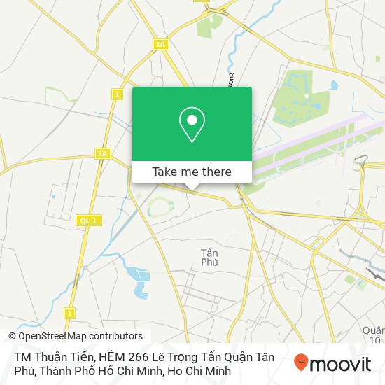 TM Thuận Tiến, HẺM 266 Lê Trọng Tấn Quận Tân Phú, Thành Phố Hồ Chí Minh map