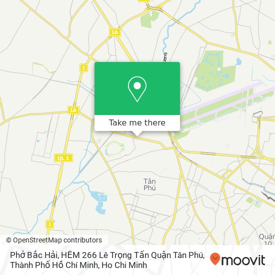 Phở Bắc Hải, HẺM 266 Lê Trọng Tấn Quận Tân Phú, Thành Phố Hồ Chí Minh map