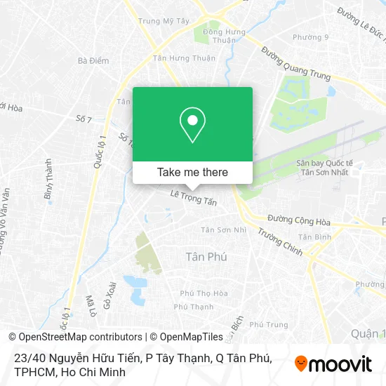 23 / 40 Nguyễn Hữu Tiến, P Tây Thạnh, Q Tân Phú, TPHCM map