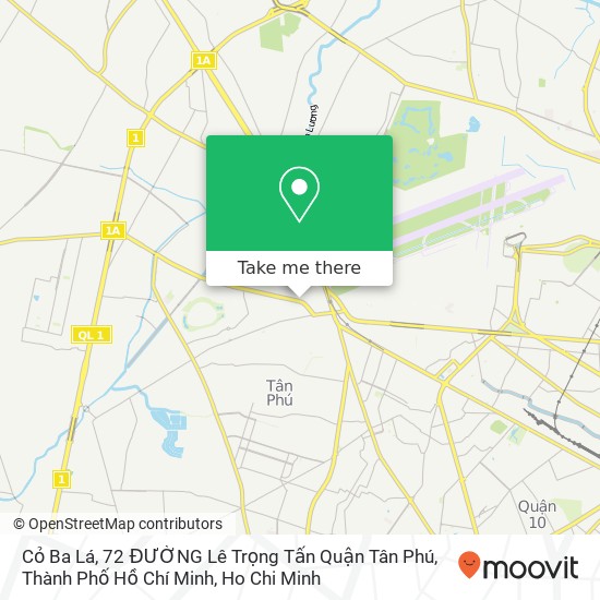Cỏ Ba Lá, 72 ĐƯỜNG Lê Trọng Tấn Quận Tân Phú, Thành Phố Hồ Chí Minh map
