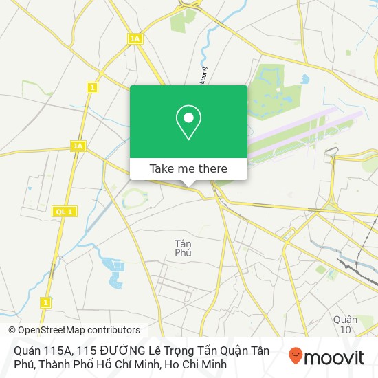 Quán 115A, 115 ĐƯỜNG Lê Trọng Tấn Quận Tân Phú, Thành Phố Hồ Chí Minh map