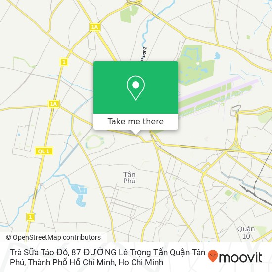 Trà Sữa Táo Đỏ, 87 ĐƯỜNG Lê Trọng Tấn Quận Tân Phú, Thành Phố Hồ Chí Minh map