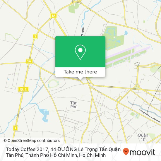 Today Coffee 2017, 44 ĐƯỜNG Lê Trọng Tấn Quận Tân Phú, Thành Phố Hồ Chí Minh map