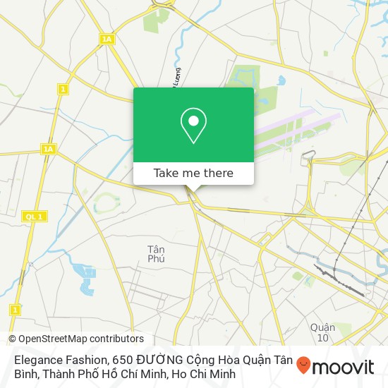 Elegance Fashion, 650 ĐƯỜNG Cộng Hòa Quận Tân Bình, Thành Phố Hồ Chí Minh map