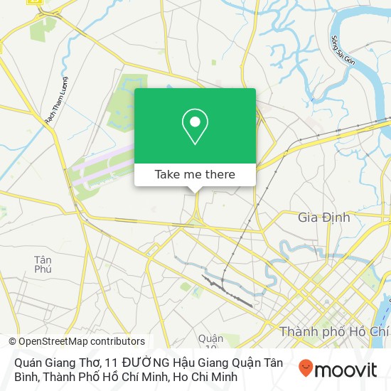 Quán Giang Thơ, 11 ĐƯỜNG Hậu Giang Quận Tân Bình, Thành Phố Hồ Chí Minh map