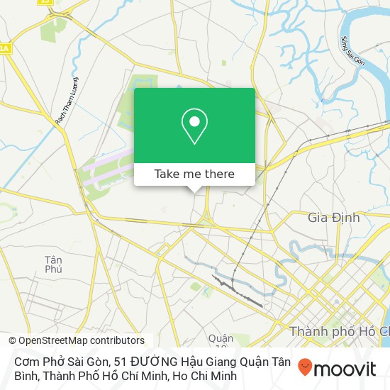Cơm Phở Sài Gòn, 51 ĐƯỜNG Hậu Giang Quận Tân Bình, Thành Phố Hồ Chí Minh map
