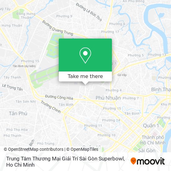 How to get to Trung Tâm Thương Mại Giải Trí Sài Gòn Superbowl in Tân Bình by Bus?