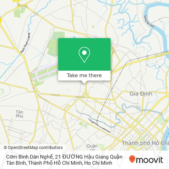 Cơm Bình Dân Nghế, 21 ĐƯỜNG Hậu Giang Quận Tân Bình, Thành Phố Hồ Chí Minh map