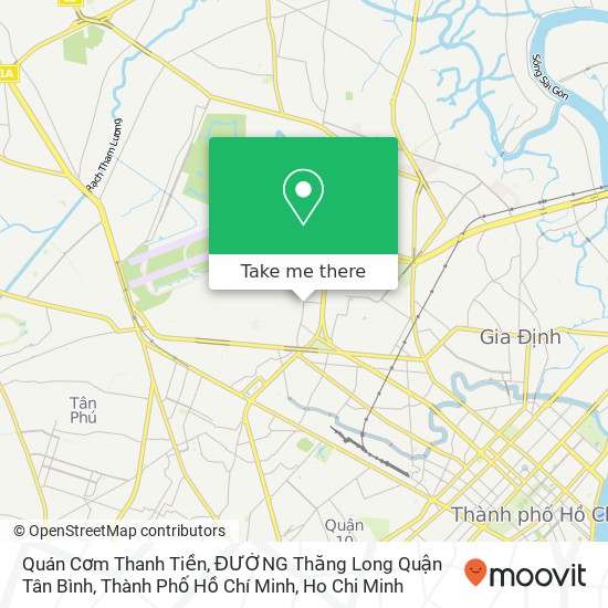 Quán Cơm Thanh Tiền, ĐƯỜNG Thăng Long Quận Tân Bình, Thành Phố Hồ Chí Minh map