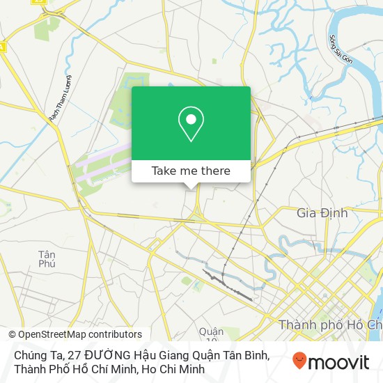 Chúng Ta, 27 ĐƯỜNG Hậu Giang Quận Tân Bình, Thành Phố Hồ Chí Minh map