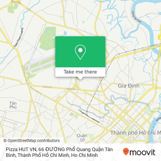 Pizza HUT VN, 66 ĐƯỜNG Phổ Quang Quận Tân Bình, Thành Phố Hồ Chí Minh map
