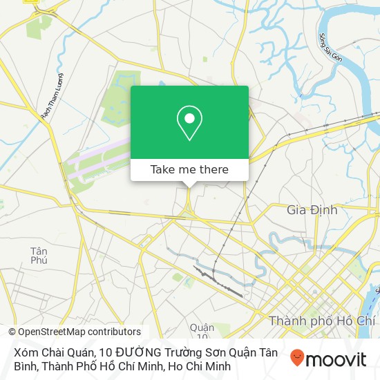 Xóm Chài Quán, 10 ĐƯỜNG Trường Sơn Quận Tân Bình, Thành Phố Hồ Chí Minh map