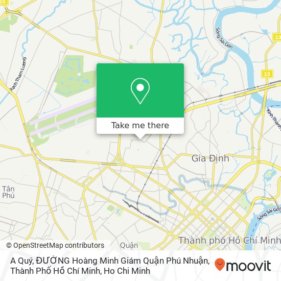 A Quý, ĐƯỜNG Hoàng Minh Giám Quận Phú Nhuận, Thành Phố Hồ Chí Minh map