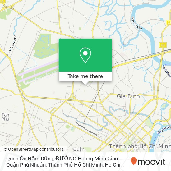 Quán Ốc Năm Dũng, ĐƯỜNG Hoàng Minh Giám Quận Phú Nhuận, Thành Phố Hồ Chí Minh map