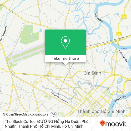 The Black Coffee, ĐƯỜNG Hồng Hà Quận Phú Nhuận, Thành Phố Hồ Chí Minh map