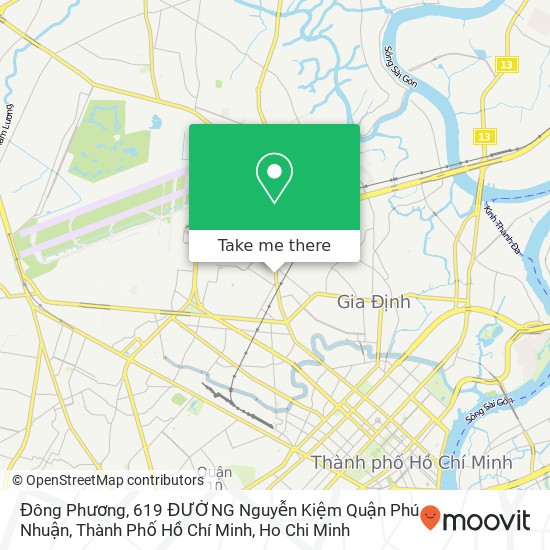 Đông Phương, 619 ĐƯỜNG Nguyễn Kiệm Quận Phú Nhuận, Thành Phố Hồ Chí Minh map