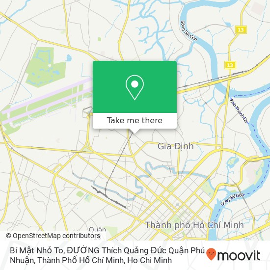 Bí Mật Nhỏ To, ĐƯỜNG Thích Quảng Đức Quận Phú Nhuận, Thành Phố Hồ Chí Minh map