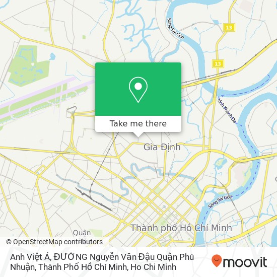 Anh Việt Á, ĐƯỜNG Nguyễn Văn Đậu Quận Phú Nhuận, Thành Phố Hồ Chí Minh map