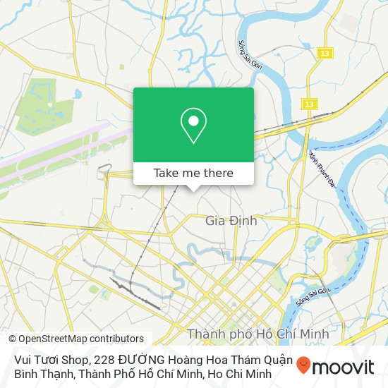 Vui Tươi Shop, 228 ĐƯỜNG Hoàng Hoa Thám Quận Bình Thạnh, Thành Phố Hồ Chí Minh map