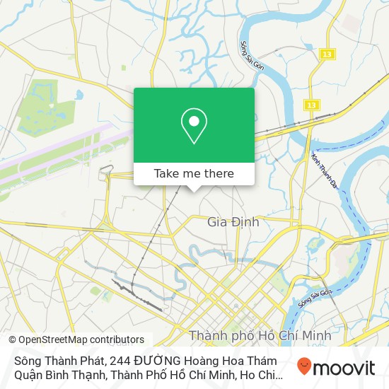 Sông Thành Phát, 244 ĐƯỜNG Hoàng Hoa Thám Quận Bình Thạnh, Thành Phố Hồ Chí Minh map