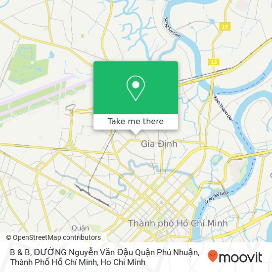 B & B, ĐƯỜNG Nguyễn Văn Đậu Quận Phú Nhuận, Thành Phố Hồ Chí Minh map