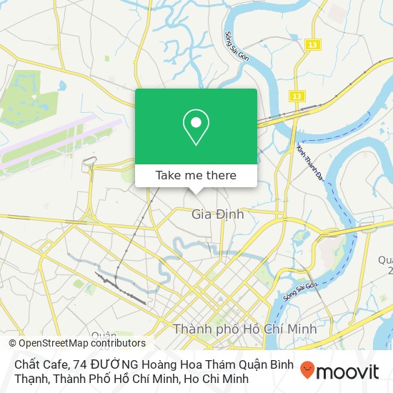 Chất Cafe, 74 ĐƯỜNG Hoàng Hoa Thám Quận Bình Thạnh, Thành Phố Hồ Chí Minh map