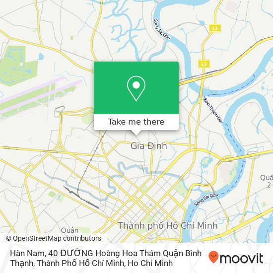 Hàn Nam, 40 ĐƯỜNG Hoàng Hoa Thám Quận Bình Thạnh, Thành Phố Hồ Chí Minh map