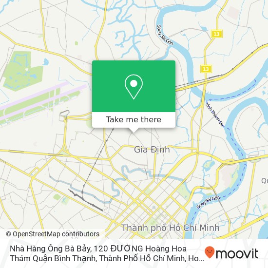 Nhà Hàng Ông Bà Bảy, 120 ĐƯỜNG Hoàng Hoa Thám Quận Bình Thạnh, Thành Phố Hồ Chí Minh map