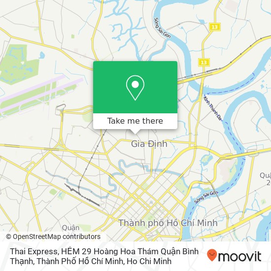 Thai Express, HẺM 29 Hoàng Hoa Thám Quận Bình Thạnh, Thành Phố Hồ Chí Minh map