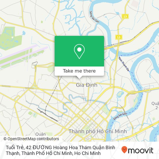 Tuổi Trẻ, 42 ĐƯỜNG Hoàng Hoa Thám Quận Bình Thạnh, Thành Phố Hồ Chí Minh map