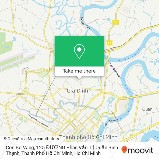 Con Bò Vàng, 125 ĐƯỜNG Phan Văn Trị Quận Bình Thạnh, Thành Phố Hồ Chí Minh map
