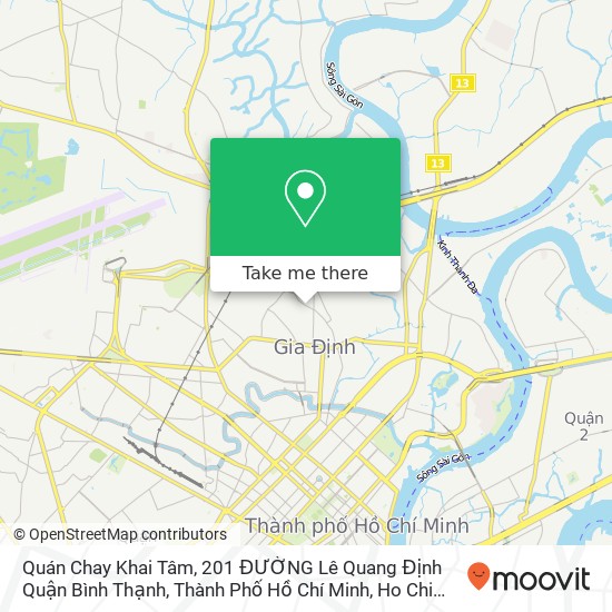 Quán Chay Khai Tâm, 201 ĐƯỜNG Lê Quang Định Quận Bình Thạnh, Thành Phố Hồ Chí Minh map