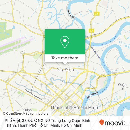 Phố Việt, 38 ĐƯỜNG Nơ Trang Long Quận Bình Thạnh, Thành Phố Hồ Chí Minh map
