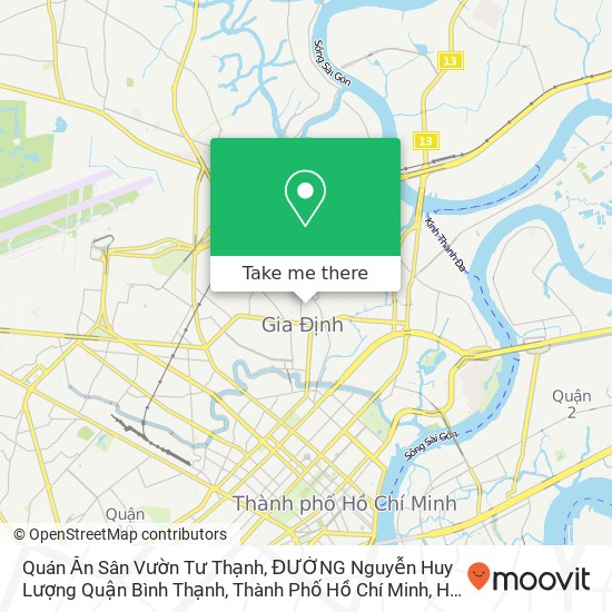 Quán Ăn Sân Vườn Tư Thạnh, ĐƯỜNG Nguyễn Huy Lượng Quận Bình Thạnh, Thành Phố Hồ Chí Minh map