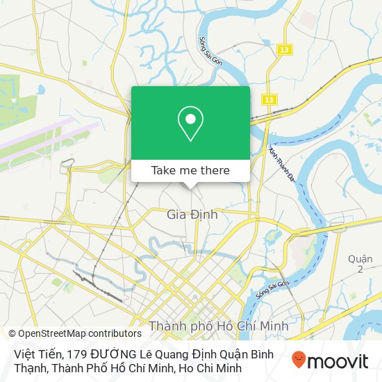 Việt Tiến, 179 ĐƯỜNG Lê Quang Định Quận Bình Thạnh, Thành Phố Hồ Chí Minh map